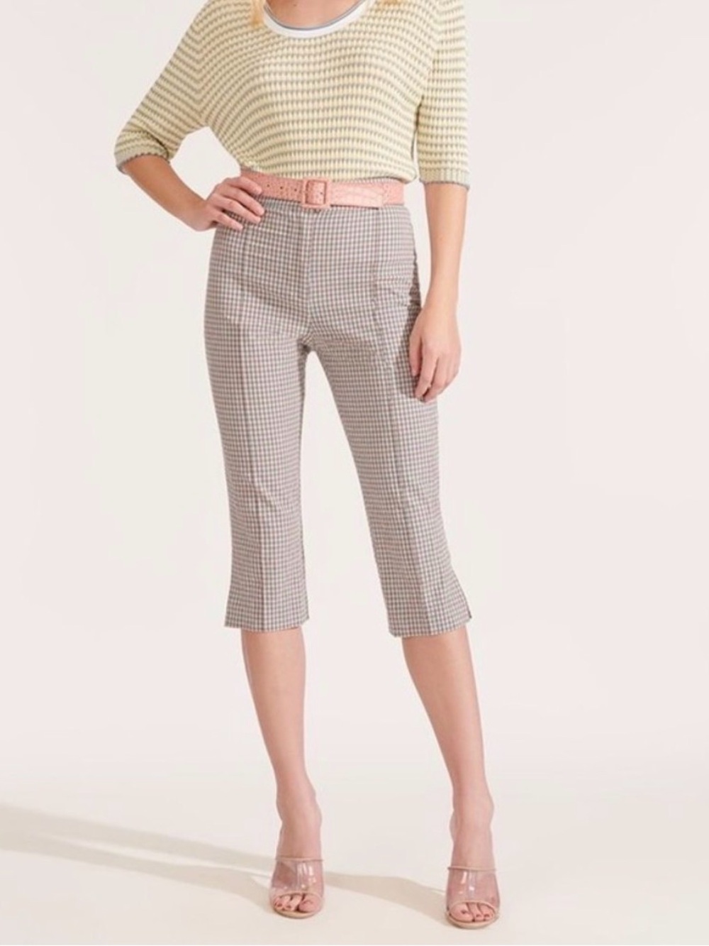Veronica Beard Dhara Capri Pant Gingham